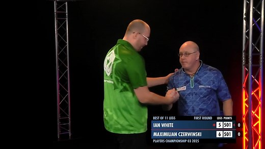 A FIRST PRO TOUR WIN FOR CZERWINSKI! Maximilian Czerwinski wins his first match on the ProTour in his debut season, as he beats Ian White 6-5 in a last leg decider, breaking the Diamond's throw with a 14-darter! 📺 bit.ly/PDCTVLive #PC3 | Professional Darts Corporation