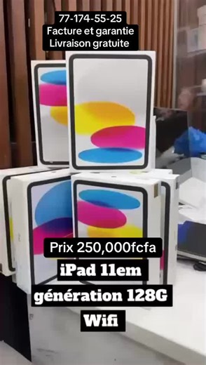 iPad 11th génération 128GB Scelle dans sa boite Prix 🏷️ 250,000fcfa #apple #iphone #iphonetricks #iphonetips #ipad