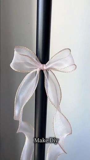 How to Tie a Beautiful Ribbon Bow Like a Pro Easy Bow Making Hack #DIY #Shorts #viralcraft #bow