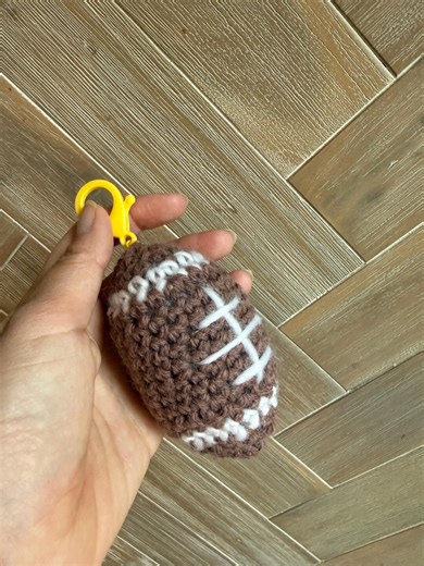 Football Keychain: Plush, Handmade Crochet 3d Football - Etsy