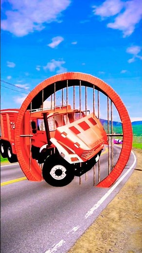 Massive Mixer & Huge Cement truck vs Speedbump #mod #gta5 #viralvideo #trending #beamng #shorts #usa
