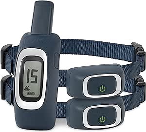PetSafe 300 Yard Remote Training Collar – 2 Dog Kit – Lite Version for Small or Medium Dogs, Tone, Vibration & 15 Levels of Safe & Humane Static Stimulation, Medium Range Option, Train Off Leash Dogs