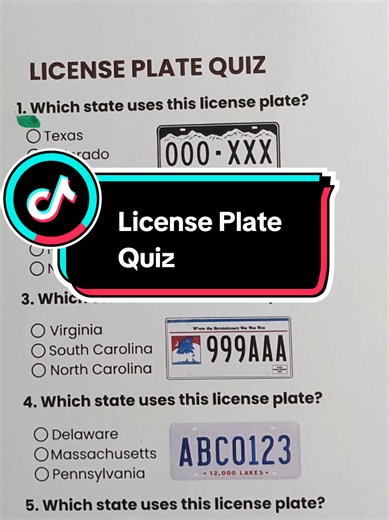 License Plate Quiz: Identify 7 U.S. State Plates