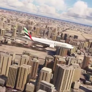 13M views · 73K reactions | SCARY BIG Airplane Landing!! BOEING 747 EMIRATES touch the Sheikh Jaber Bridge at Kuwait Airport | A.R Streamer | Facebook