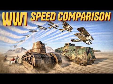 WW1 🪖 8K Speed Comparison 3D 🥇