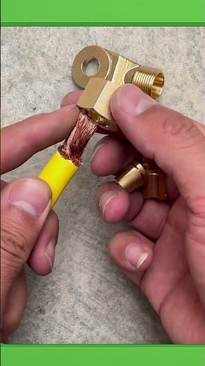Attaching Copper Wire to Brass Connector for Strong Electrical Joint #electrical #constructions