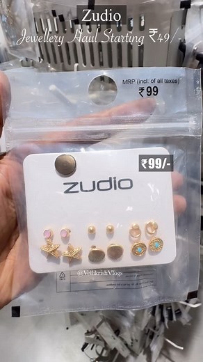 Karishma on Instagram: "Zudio jewellery Haul ₹49/- Starting 😘| Zudio Latest Jewellery Collection Follow @velli_krish_vlogs1888948 . . . . . . . #zudio #zudiofashion #zudioshopping #zudioindia #zudiofinds #zudiocollection #zudiojewellery #jewelry ##zudiobeauty #zudiostyle #zudioaccessories #accessories #delhishopping #vellikrish #vellikrishvlogs #delhi #delhiblogger #fashion #style #instagood #love #trending #viral #instagramreels"
