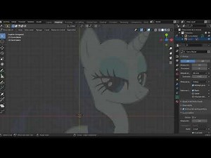 (SpeedModeling3D) My little pony Rarity on Blender. [Modeling 3D]
