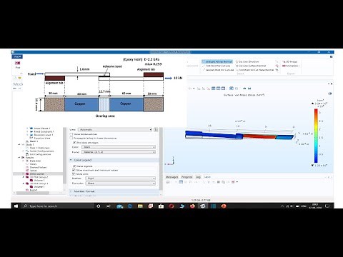 Single Adhesive Lap Joint (SALJ) Simulation in COMSOL Multiphysics Software