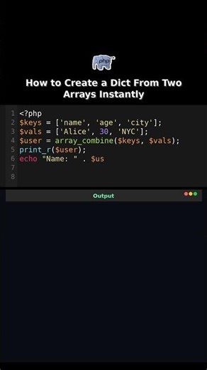 How to Create a Dict From Two Arrays Instantly #dict