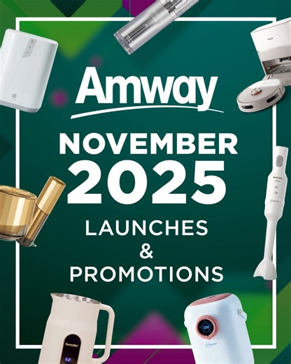 Check out November 2025's promos & new launches. Grab it while it's hot! 🔥😆 | Amway Malaysia