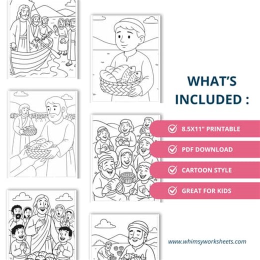 Jesus Feeds the 5000 Lesson | Christian Homeschool Bible Story Printables