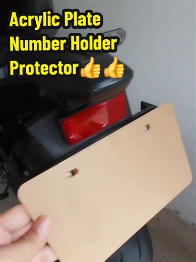Acrylic Motorcycle Plate Number Holder Protector