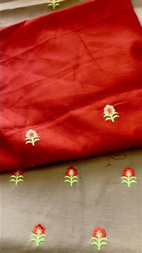 Matching suit with machine embroidery work