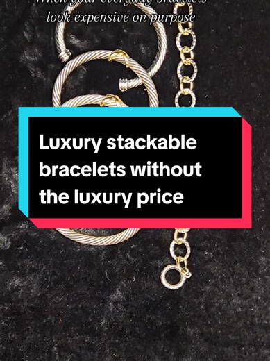 Luxury stackable bracelets without the luxury price #stackablebracelets #bracelet #womensjewelry #curated #tiktokshopjumpstartsale