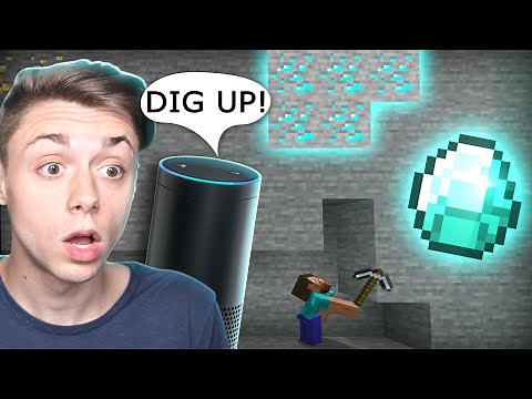 ALEXA finds DIAMONDS for ME! (Minecraft)