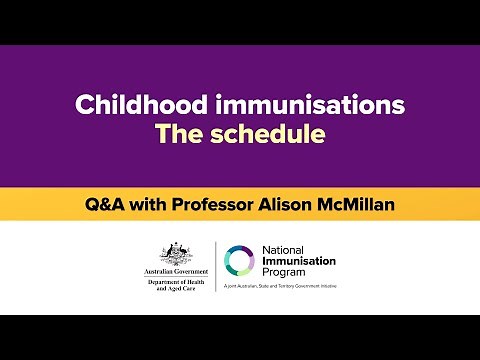 Childhood immunisations – the schedule