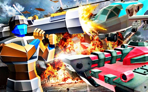 【屌德斯解说】 军队战争模拟器 各种军事武器大混战！解锁史诗坦克和飞艇！