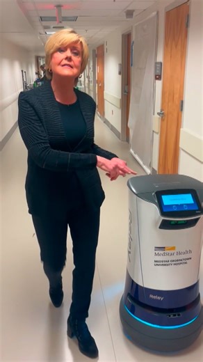 TONIGHT: NBC News’ Anne Thompson takes us inside a Washington D.C. hospital to see how robots are being used to prepare and deliver medicines to patients. Watch on NBC Nightly News at 6:30 p.m. ET / 5:30 p.m. CT | NBC Nightly News with Tom Llamas