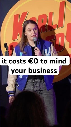 it costs nothing to mind your business 🙂 #lifeingermany #standupcomedy #standup #womenincomedy