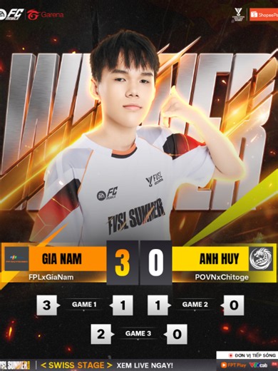 GIA NAM 3-0 ANH HUY — Highlight Match 5 NHÁNH 2:1