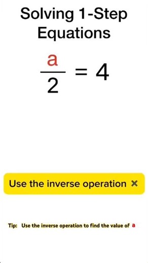 How to Solve One-Step Equations | Inverse Operations