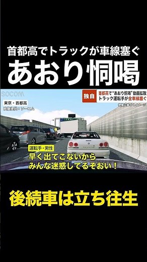 「後続車は立ち往生」首都高で“あおり恫喝”動画拡散… トラック運転手が全車線塞ぎ批判殺到 #shorts