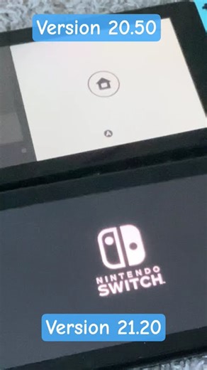 Booting up, switch one on version 20.50 and on version 21.20 #boot up #Nintendo #nintendoswitch