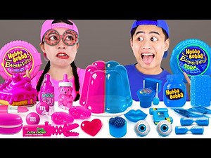 Desafío De Comer Comida Azul Vs Rosa | ASMR Mukbang De Dulces Con El Superhéroe Hulk