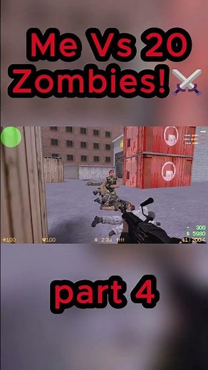🔥 M249 Machine Gun vs 20 Zombies in Counter-Strike! part 4 #shorts #games #counterstrike