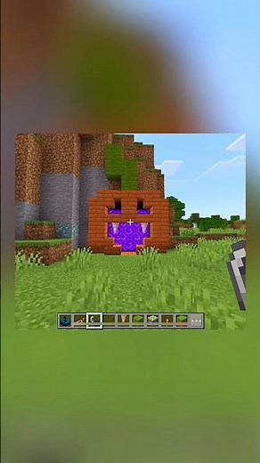 Pumpkin Face Portal Tutorial 🔥 | Minecraft | #shorts