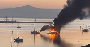 Fire destroys 3 boats at South San Francisco's Oyster Point Marina