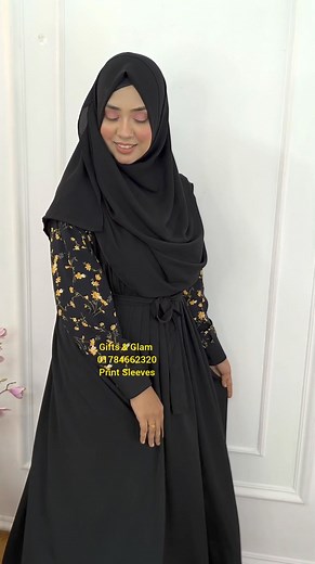 10% Discount Going on print sleeves pocket gown borka 🥰 | Gifts & Glam