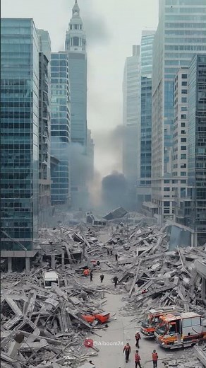 Drone Footage of Destroyed City | Post-Explosion Rescue Simulation