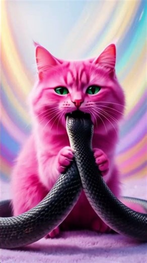 This Cat's Reaction to a Snake is Crazy!