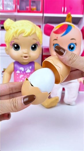 ASMR Unboxing Minnie Mouse & Doll Egg Toy | Satisfying ASMR Kitchen Unboxing #shorts
