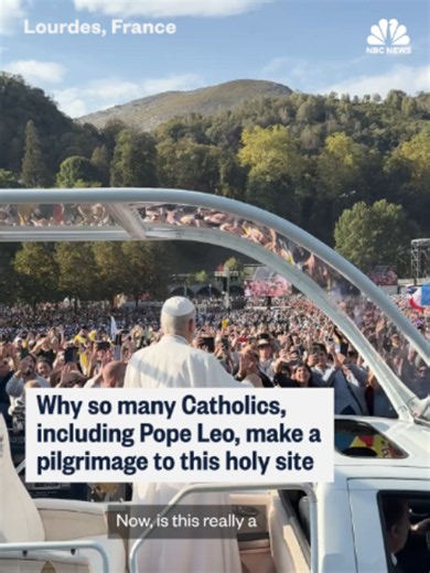 Pope Leo XIV's four-day visit to France has brought masses of Catholics to the small town of Lourdes. NBC News' Claudio Lavanga breaks down the importance of the town and pilgrimage.