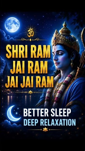 Shri Ram Jai Ram Jai Jai Ram 🌙 Mantra for Better Sleep & Deep Relaxation #ram #sitaram #ayodhya