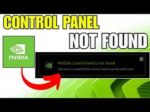 Fix NVIDIA Control Panel Not Found In Windows 10 11