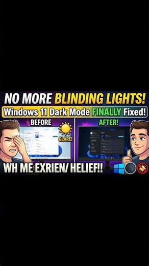 NO MORE BLINDING LIGHTS! Windows 11 Dark Mode FINALLY Fixed! 🌑🚫