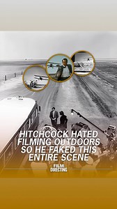 That famous crop-duster scene from North by Northwest feels raw and unpredictable, like pure documentary danger, yet almost nothing in it is real. Hitchcock hated filming on location because it meant giving up control. He once said, “If I’m out there with the wind and clouds, I’m no longer the director, the weather is.” Before a single frame was shot, he and production designer Robert Boyle meticulously storyboarded the entire sequence, measuring sun angles, camera distances, and the flight path