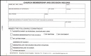 Membership and Decision Record, ACM-6 (pkg. of 100)
