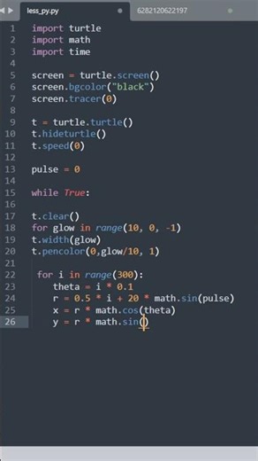 This Spiral Has Neon Energy pure Python