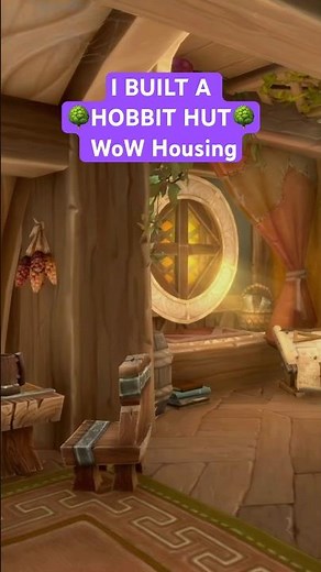 WoW Housing | Hobbit Home 🌳 #worldofwarcraft #wowhousing #cozygaming #gaming #lotr #hobbit