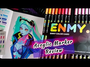 ENMY 60 Set Acrylic Marker Review 🩵 Painting Cyberpunk's Edgerunner Rebecca 🩵
