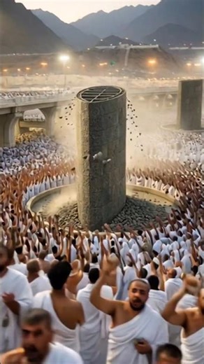 Why Pilgrims Throw Stones At Jamarat #islam #islamic #shorts #trending #allah #islamicreminder
