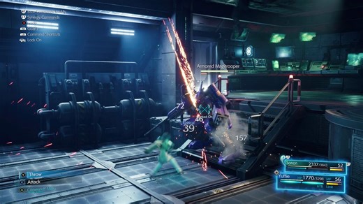 Final Fantasy 7 Remake has a very cool and unique combat system.Too bad Yuffie can just do this and win lol