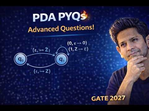 Pushdown Automata PYQs | GATE TOC Previous Year Questions