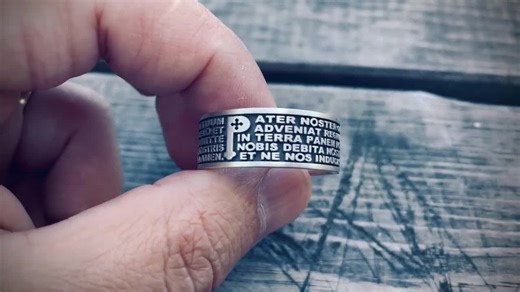 Sterling Silver Lord's Prayer Ring: Latin Christian Band - Etsy Canada
