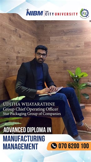 Lead the Future of Manufacturing! Take your career to the next level with the Advanced Diploma in Manufacturing Management at NIBM. Gain practical skills, industry expertise, and leadership knowledge to excel in modern manufacturing environments. Stay ahead with the latest technologies, process improvements, and management strategies to drive efficiency and innovation. Enroll today and become a leader in the world of manufacturing! ☎ Call Now: 011 732 1000 / 070 620 0100 🌐 Visit: https://www.ni
